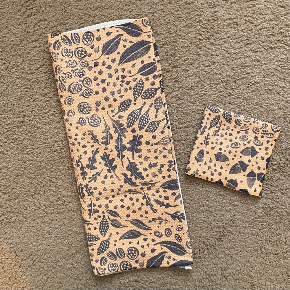 NWOT Geometry Tea Towel and Dish Cloth